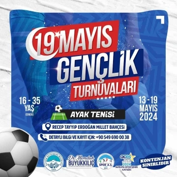 Büyükşehir Spor A.Ş.’nin 19 Mayıs Tenis Turnuvaları için kayıtlar başladı
