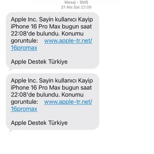 &Ccedil;alınan iPhone&rsquo;lar i&ccedil;in yeni dolandırıcılık y&ouml;ntemi: Apple&rsquo;dan gelmiş gibi mesaj atıp telefonu ele ge&ccedil;iriyorlar
