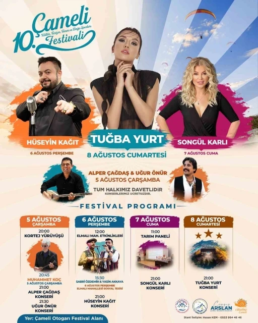 &Ccedil;ameli 10. K&uuml;lt&uuml;r, Turizm, Tarım ve Doğa Sporları Festivaline sayılı g&uuml;nler kaldı
