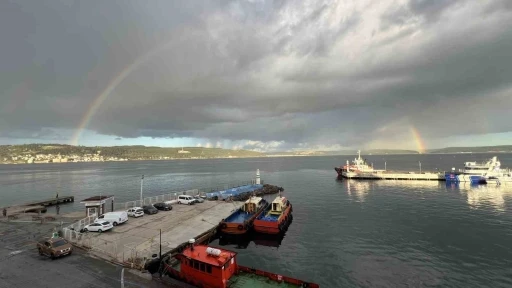 Çanakkale Boğazı’nda çifte gökkuşağı
