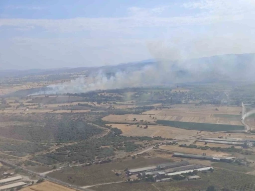 Çanakkale’de tarım arazisinde yangın
