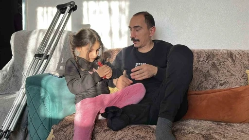 &Ccedil;apa makinesi kaptırdığı bacağını kaybeden babanın en b&uuml;y&uuml;k isteği kızıyla birlikte gezebilmek
