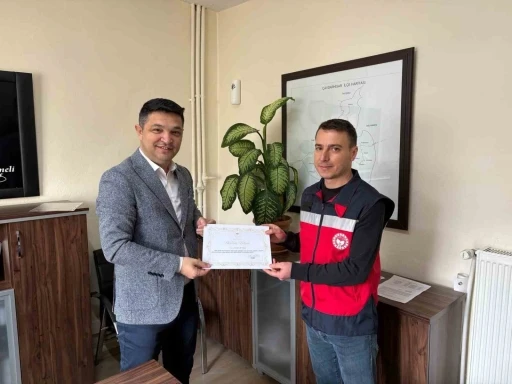 &Ccedil;avdarhisar&rsquo;da veteriner hekimlere teşekk&uuml;r belgesi
