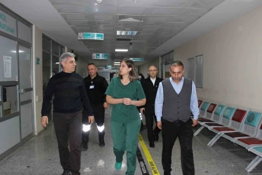 Çaycuma Devlet Hastanesi ve 112 istasyonlarına gece denetimi
