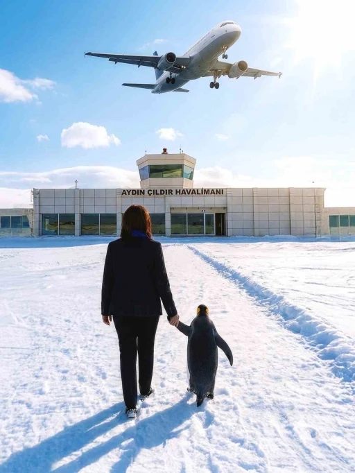 &Ccedil;er&ccedil;ioğlu&rsquo;nun &Ccedil;ıldır Havalimanı paylaşımı ilgi odağı oldu
