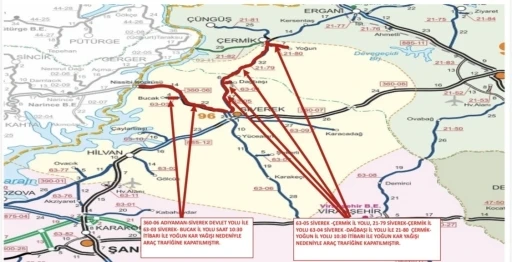 &Ccedil;ermik - Siverek yolu ulaşıma kapandı .
