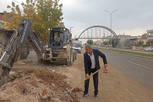 Çevre yolunda doğalgaz çalışması

