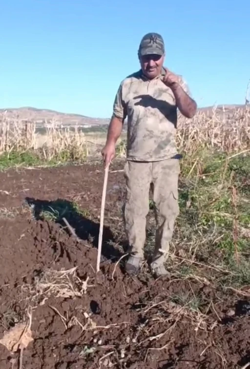 Çiftçiden bahçesini talan eden domuza tebessüm ettiren tepki: &quot;Benden uzak durmadığın müddetçe kalemini kıracağım&quot;
