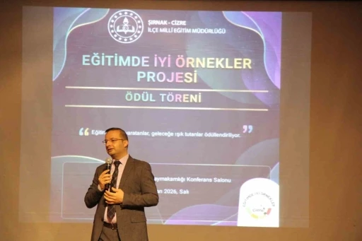 Cizre&rsquo;de Eğitimde İyi &Ouml;rnekler Projesi &ouml;d&uuml;l t&ouml;reni
