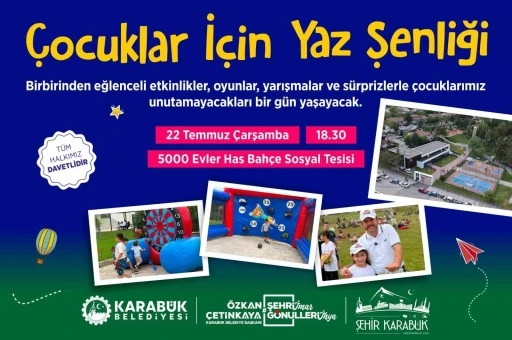 &Ccedil;ocuk Yaz Şenliği bu kez Has Bah&ccedil;e&rsquo;de d&uuml;zenlenecek
