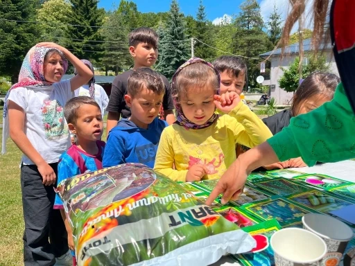 &Ccedil;ocuklara tarımın &ouml;nemi anlatıldı
