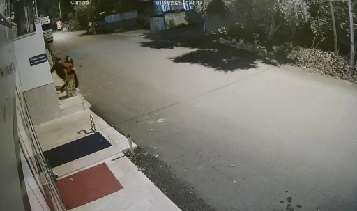 Çöp kutusunu tekmeleyip dağıttı, hiçbir şey yokmuş gibi yoluna devam etti
