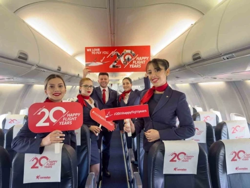Corendon Airlines, 20’inci yaşını yolcularıyla gökyüzünde kutluyor
