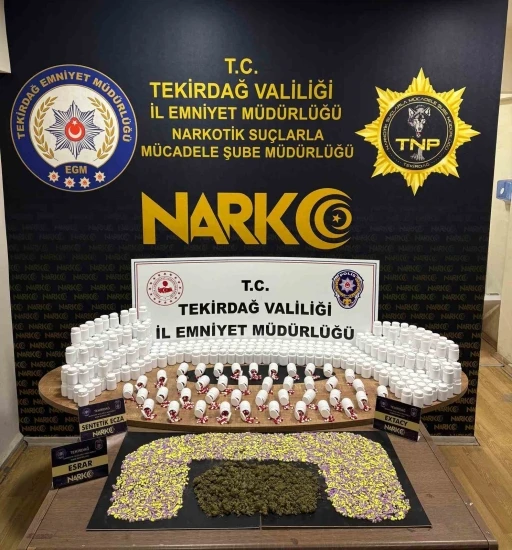&Ccedil;orlu&rsquo;da 2 &rsquo;torbacı&rsquo; tutuklandı, 26 bin 730 sentetik ecza ele ge&ccedil;irildi
