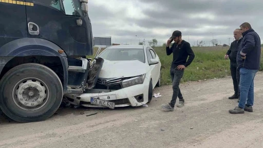 Çorlu’da mıcırlı yoldaki kaza kamerada
