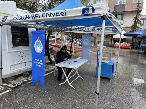 Çorum’da pazar yerlerinde talep ve şikayet masası kuruldu
