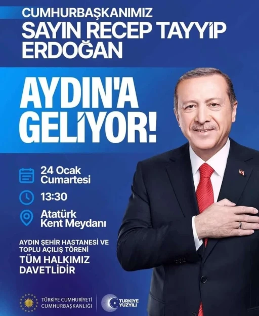 Cumhurbaşkanı Erdoğan Aydın&rsquo;a geliyor
