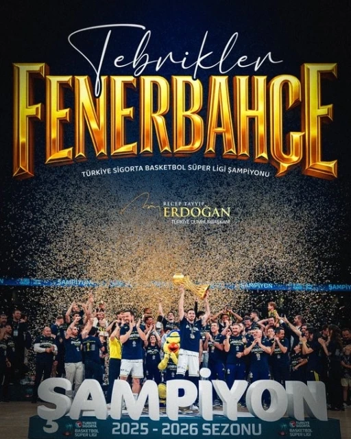 Cumhurbaşkanı Erdoğan&rsquo;dan, Fenerbah&ccedil;e Beko&rsquo;ya tebrik mesajı

