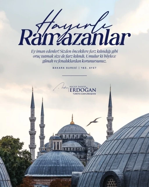 Cumhurbaşkanı Erdoğan: "Ramazan-ı Şerif&rsquo;in milletimiz, İslam alemi ve t&uuml;m insanlık i&ccedil;in hayırlar getirmesini diliyorum"
