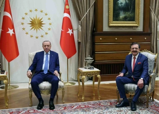 Cumhurbaşkanı Erdoğan, TOBB Başkanı Hisarcıklıoğlu&rsquo;nu kabul etti
