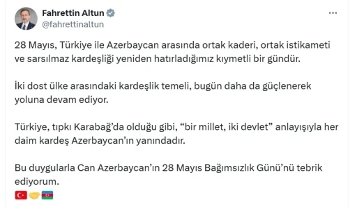 Cumhurbaşkanlığı İletişim Başkanı Altun: &quot;Türkiye her zaman, her daim kardeş Azerbaycan’ın yanındadır&quot;
