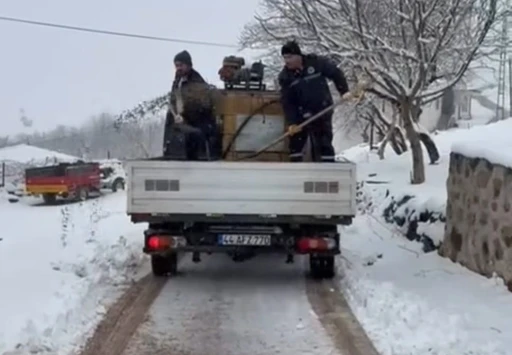 Darende&rsquo;de kar alarmı
