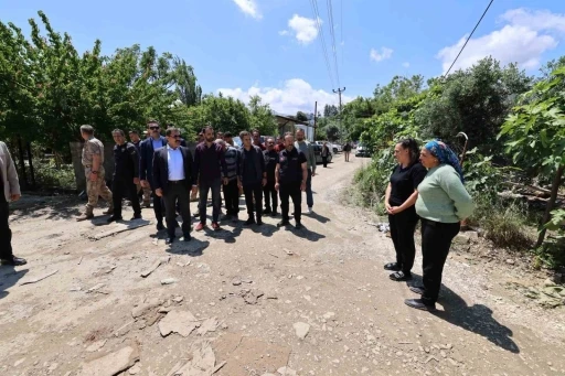 Defne&rsquo;de aşırı yağıştan etkilenen alanlar incelendi
