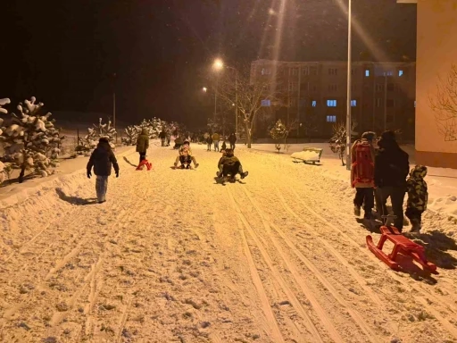 Demir&ouml;z&uuml;&rsquo;nde Kızak Festivali: Eksi 20 derecede halay &ccedil;ektiler, kızaklarla kaydılar
