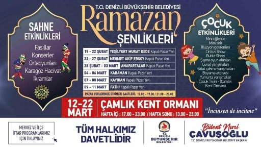 Denizli B&uuml;y&uuml;kşehir 57 ayrı noktada iftar sofrası kuracak
