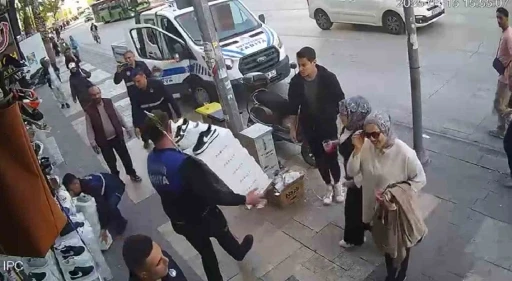 Denizli’de esnaf ile zabıta arasında kaldırım işgali gerilimi
