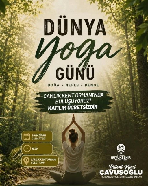 Denizli, D&uuml;nya Yoga G&uuml;n&uuml;nde &Ccedil;amlık&rsquo;ta buluşacak
