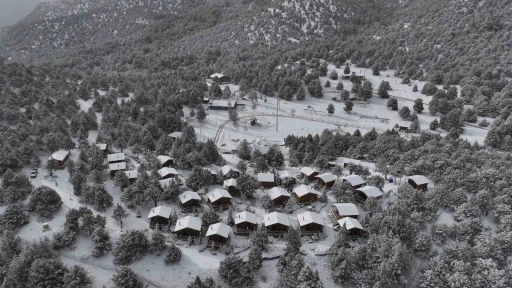 Denizli teleferikte yeni d&ouml;nem kar manzarasıyla başlıyor
