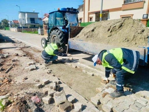 Didim Belediyesi Akb&uuml;k&rsquo;te saha &ccedil;alışmalarını s&uuml;rd&uuml;r&uuml;yor
