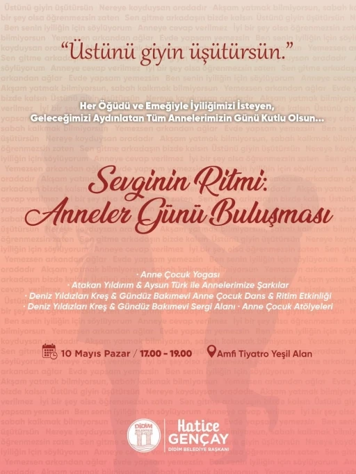Didim Belediyesi&rsquo;nden Anneler G&uuml;n&uuml;&rsquo;ne &ouml;zel etkinlik
