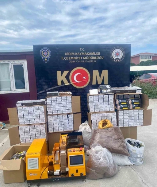 Didim&rsquo;de 195 bin 900 adet doldurulmuş makaron ele ge&ccedil;irildi

