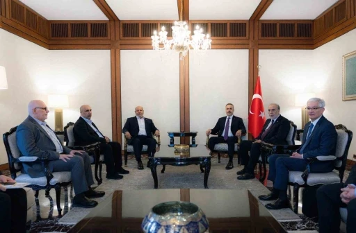 Dışişleri Bakanı Hakan Fidan, Hamas Siyasi B&uuml;ro &Uuml;yesi Halil Hayye başkanlığındaki Hamas heyeti ile Ankara&rsquo;da g&ouml;r&uuml;şt&uuml;.
