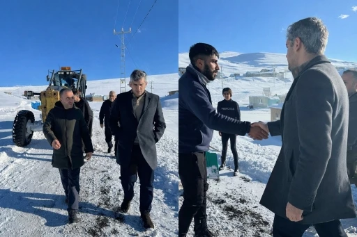 Diyadin&rsquo;de kapanan k&ouml;y yolları i&ccedil;in &ccedil;alışmalar s&uuml;r&uuml;yor
