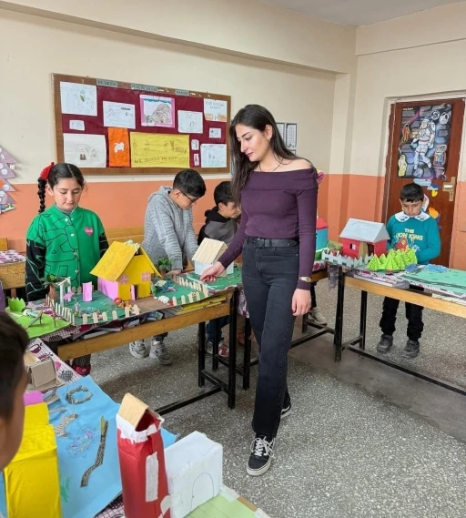 Diyadin’de öğrenciler yapay çevre tasarımı gerçekleştirdi
