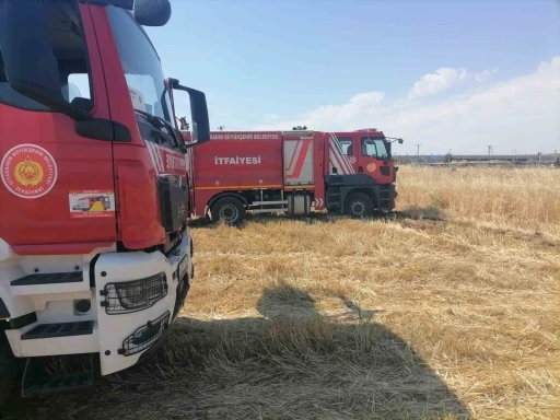 Diyarbakır&rsquo;da anız yangınlarına itfaiye ekiplerinden m&uuml;dahale
