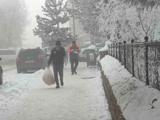 Dondurucu soğukların etkili olduğu Ardahan&rsquo;da hayat durma noktasına geldi
