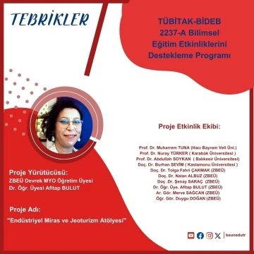 Dr. Öğr. Üyesi Bulut’un Projesine TÜBİTAK’tan destek
