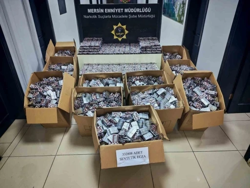 Dronla takip edilen kamyonette 332 bin adet sentetik ecza ele geçirildi
