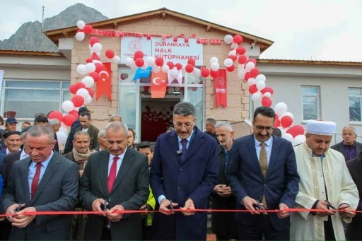 Durankaya’da dualar eşliğinde kütüphane açılışı
