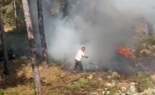 Duyarlı vatandaşlar sayesinde yangının büyümesini önlendi
