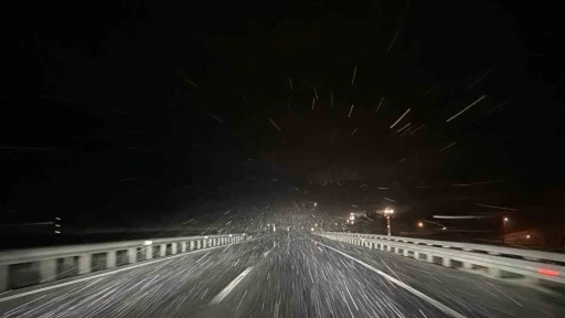 D&uuml;zce&rsquo;de kar yağışı başladı
