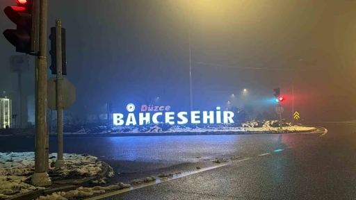 D&uuml;zce sis altında kaldı: G&ouml;r&uuml;ş mesafesi 10 metreye d&uuml;şt&uuml;

