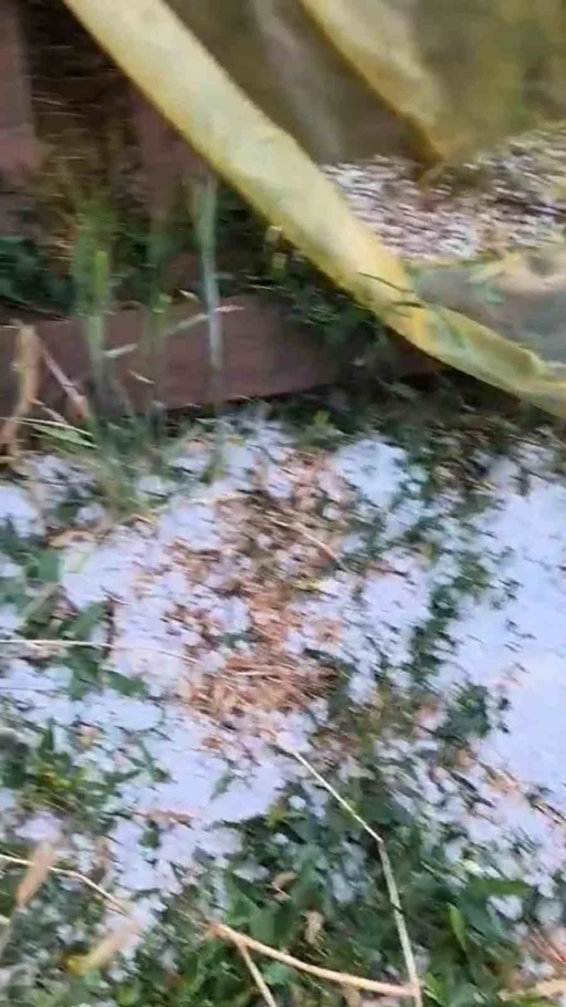 Edirne&rsquo;de dolu yağışı etkili oldu
