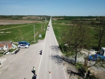 Edirne’de jandarmasından dron destekli trafik denetimi
