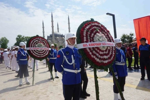 Edirne&rsquo;de Kırkpınar&rsquo;ın ağa karşılama geleneği bozulmadı
