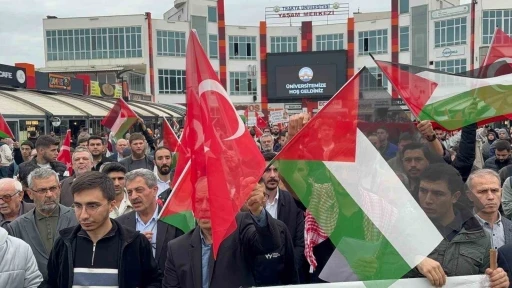 Edirne’de üniversite öğrencilerinden Filistin’e destek yürüyüşü

